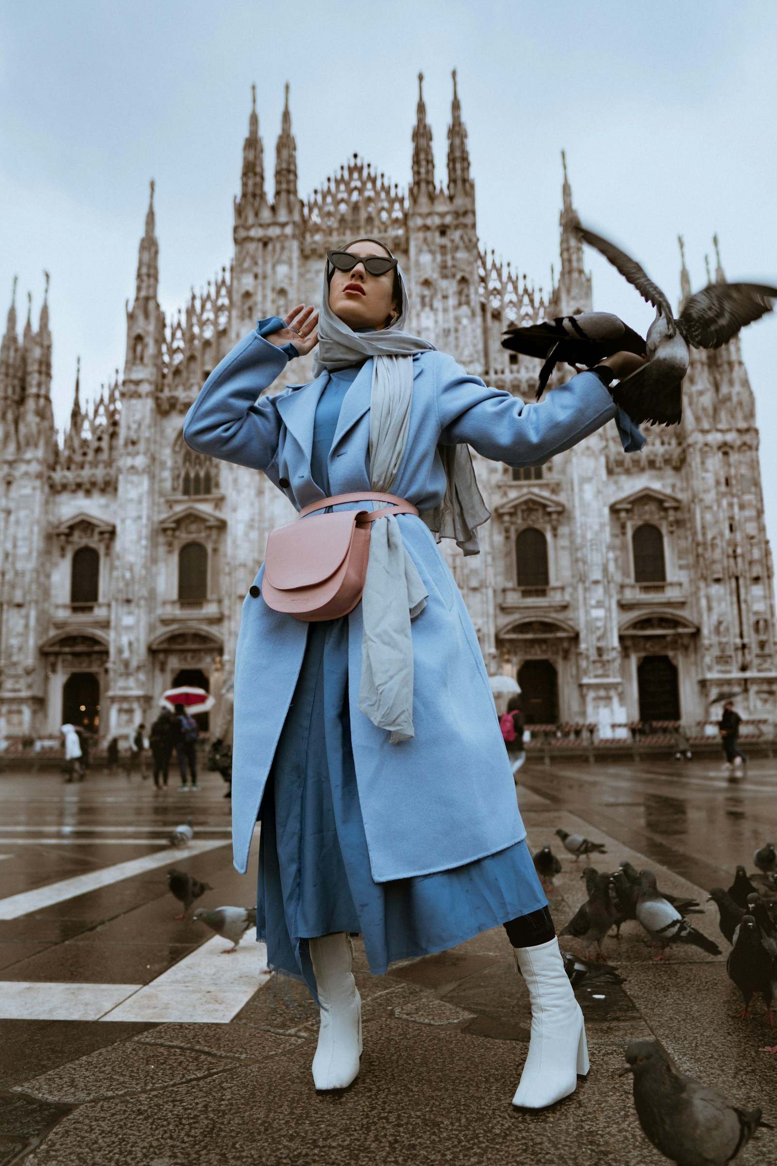 Double-Breasted Cocoon Cashmere Coat